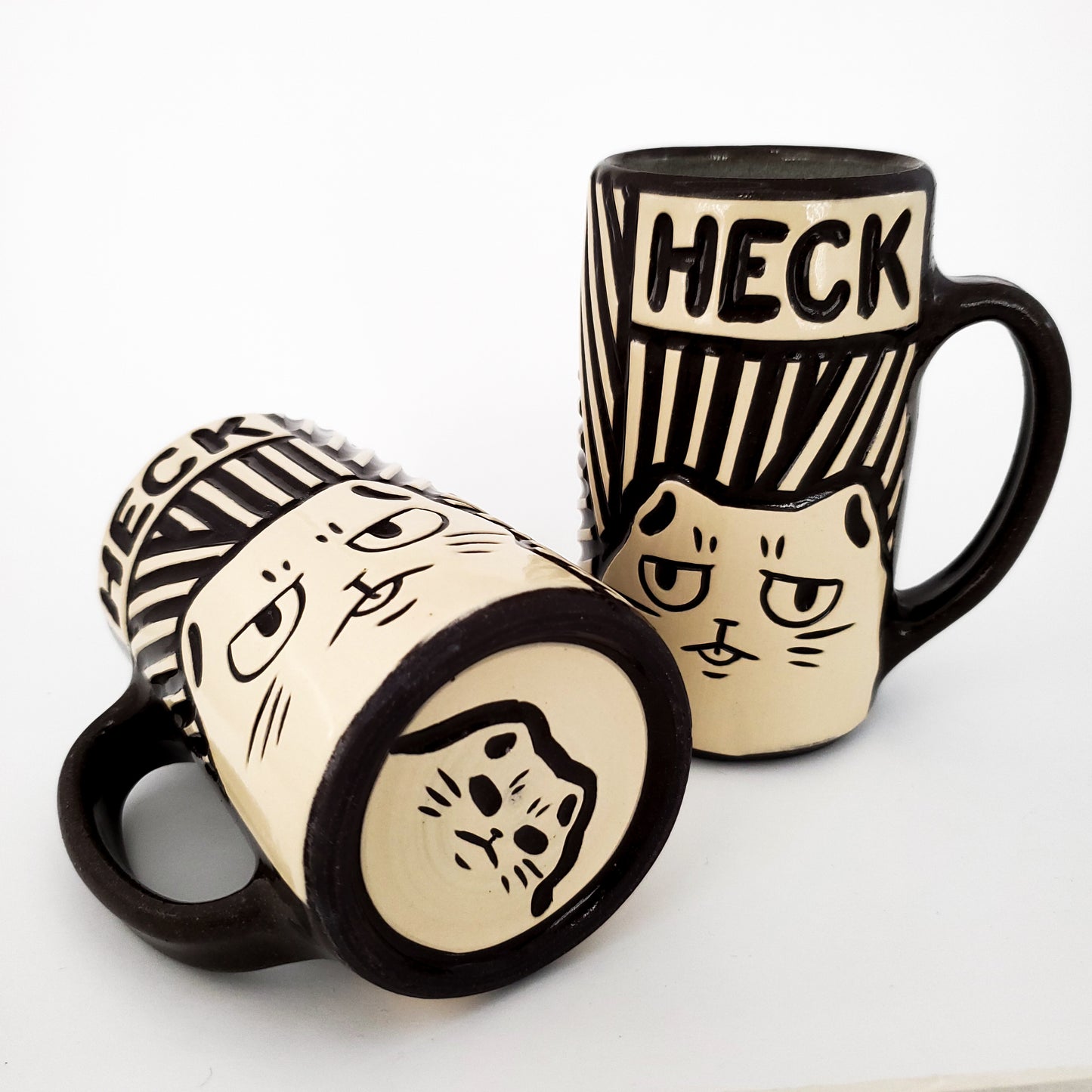 16 oz Heck Cat Mug in Coffee*
