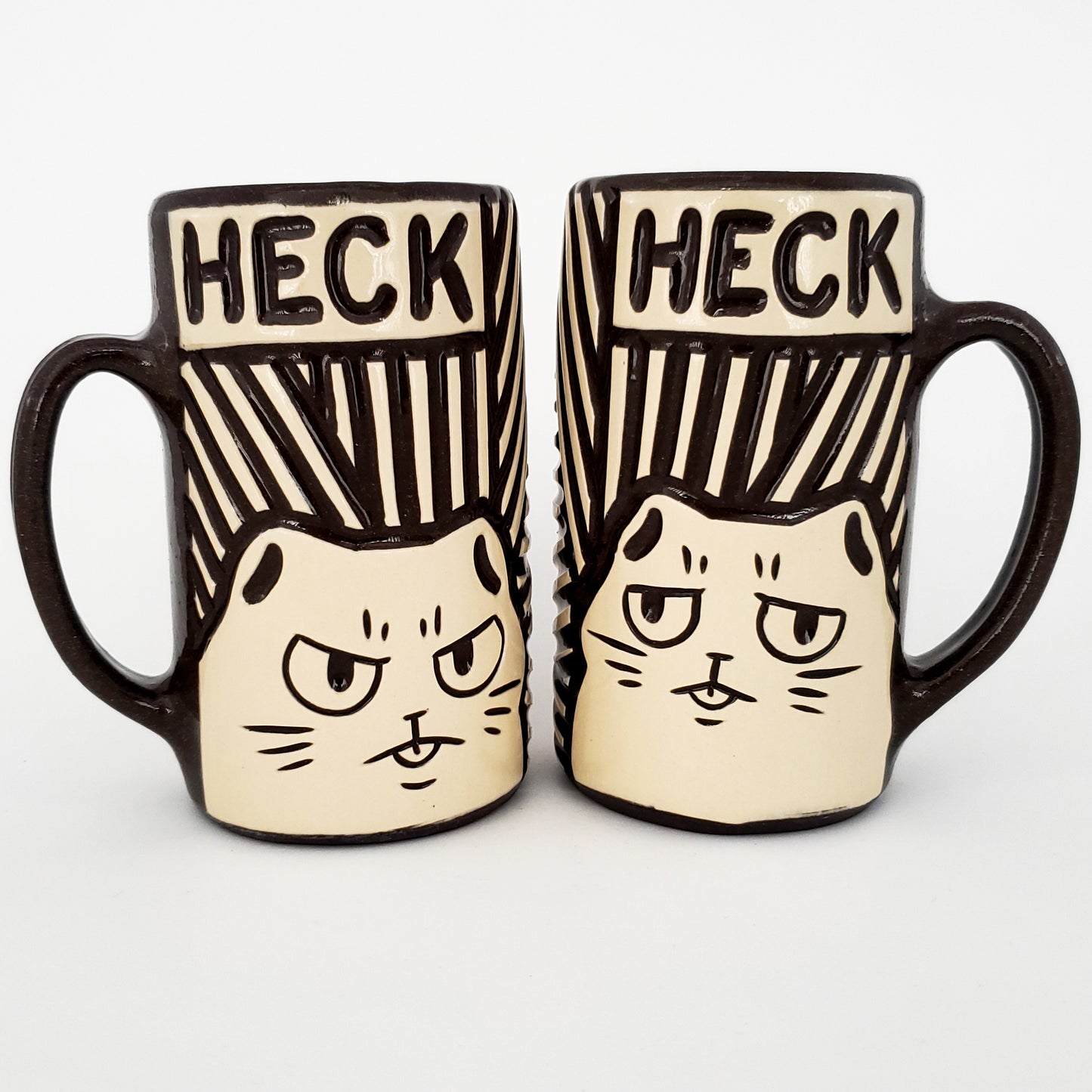 16 oz Heck Cat Mug in Coffee*