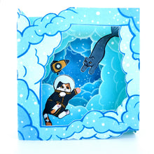 Load image into Gallery viewer, Space Boy and Prince of The Sea Pop Up Card